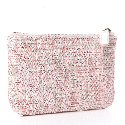 Chanel Woven Straw Raffia Deauville Cosmetic Pouch Pink 3 of 7