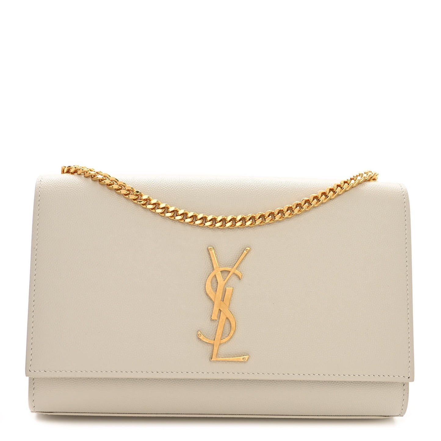 Grain De Poudre Medium Classic Monogram Kate Satchel Crema Soft