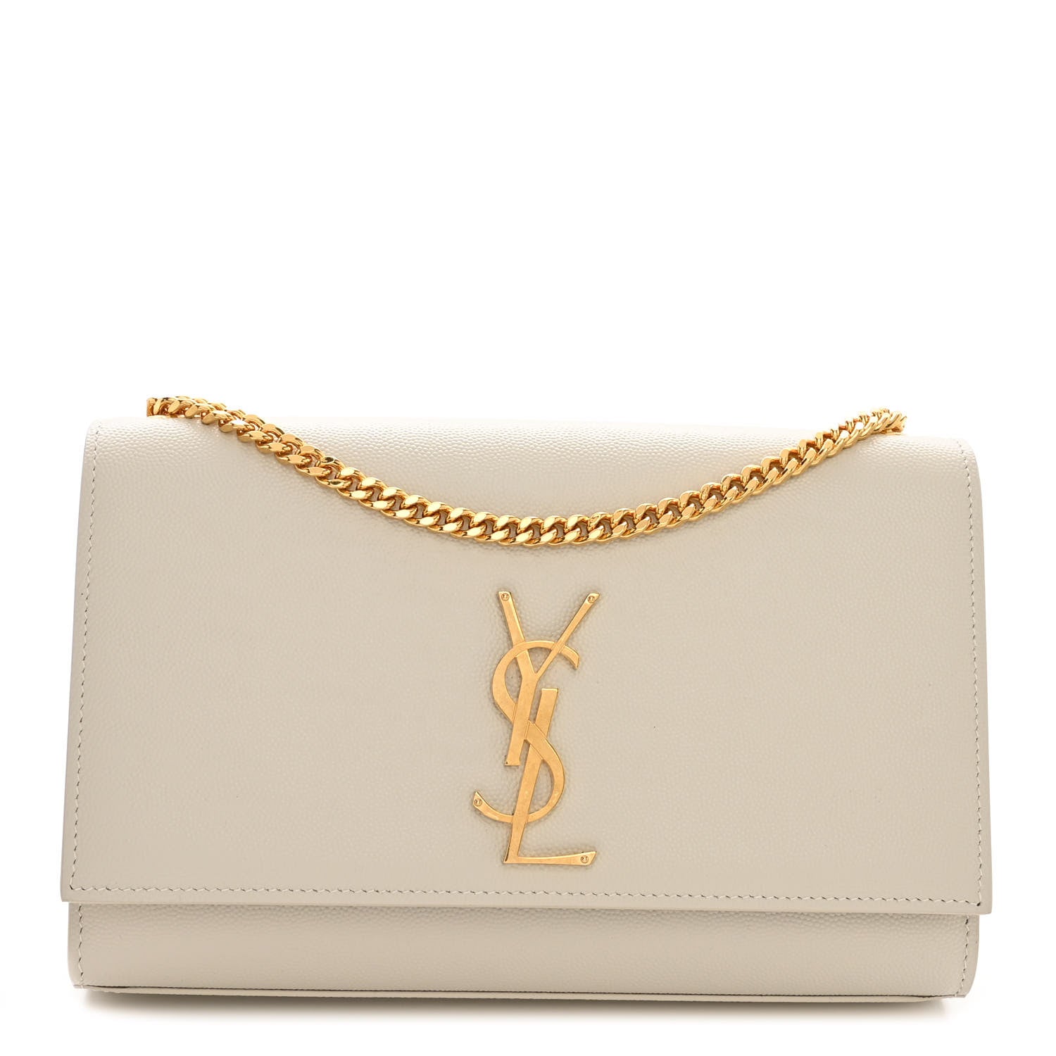 Saint Laurent Grain De Poudre Medium Classic Monogram Kate Satchel Crema Soft 1 of 9