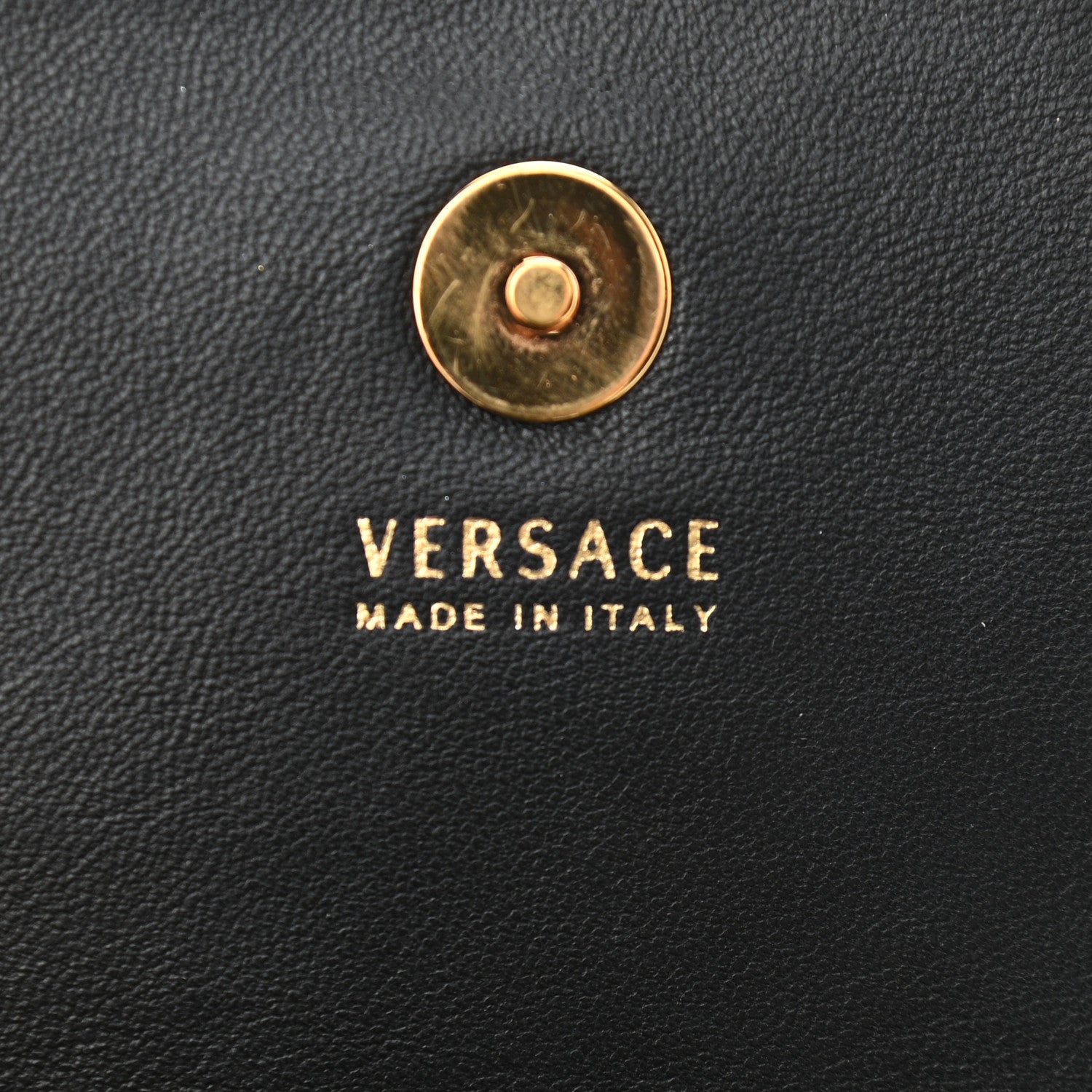Versace Vitello Mini Virtus Chain Clutch Black 6 of 10