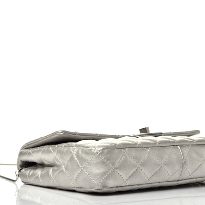 Chanel Metallic Lambskin Quilted Snake Chain 2.55 Reissue Flap Silver 9 of 13