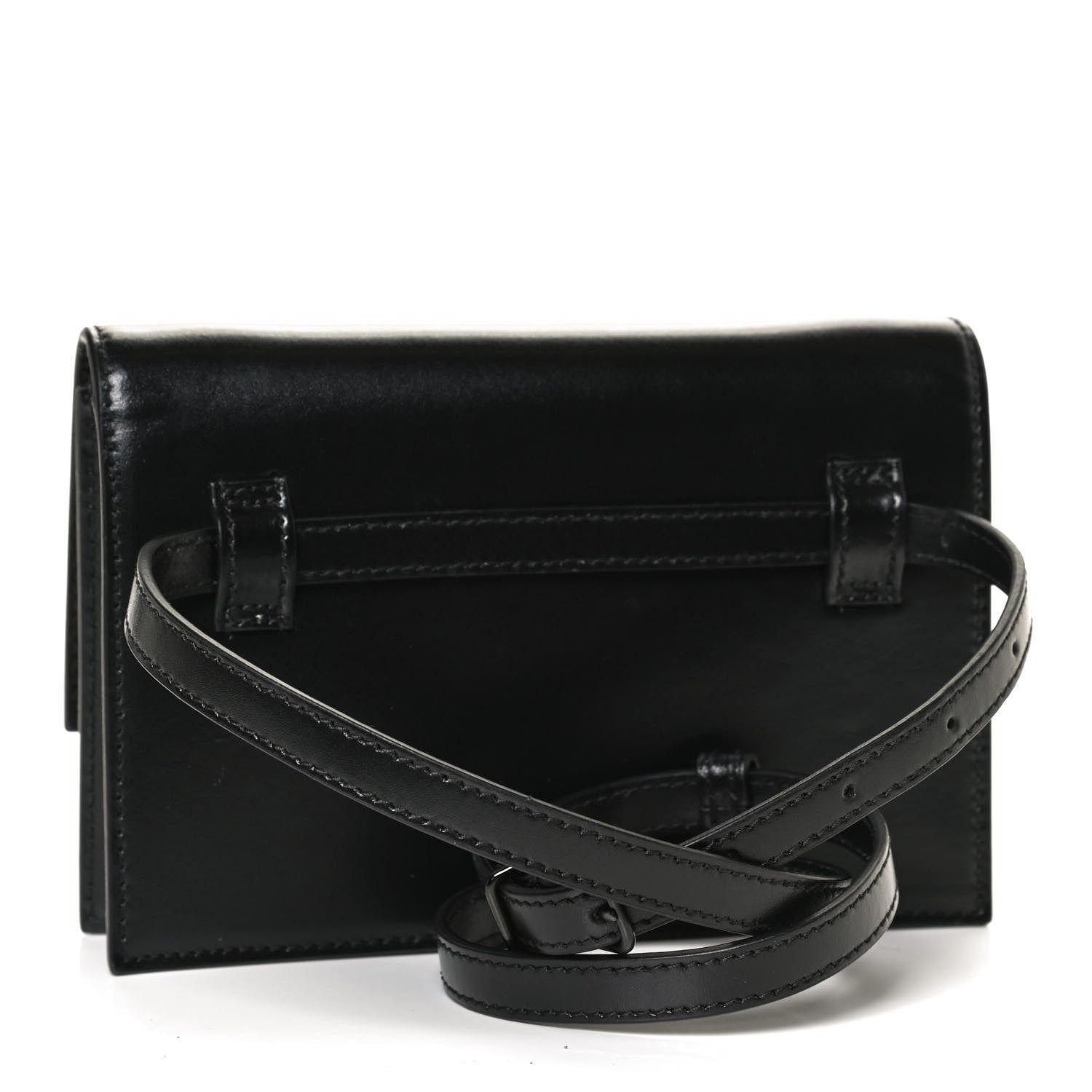 Balenciaga Shiny Box Calfskin Monochrome XS Sharp Belt Bag Black 3 of 12
