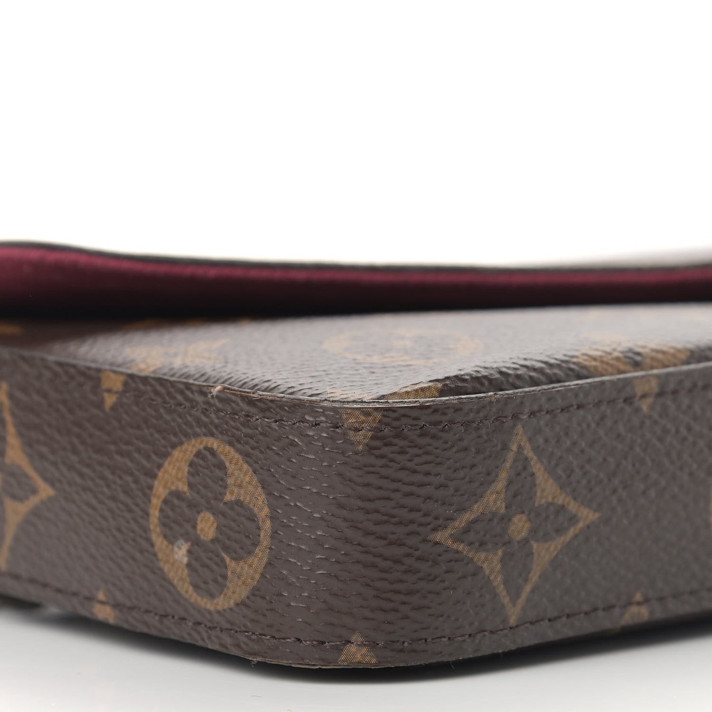 Monogram Pochette Felicie Chain Wallet Fuchsia