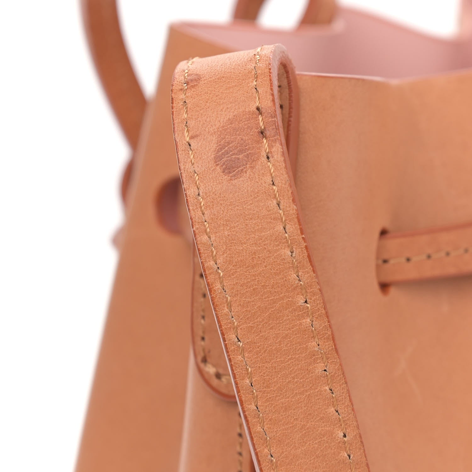 Mansur Gavriel Vegetable Tanned Calfskin Mini Bucket Bag Camello Rosa 9 of 10