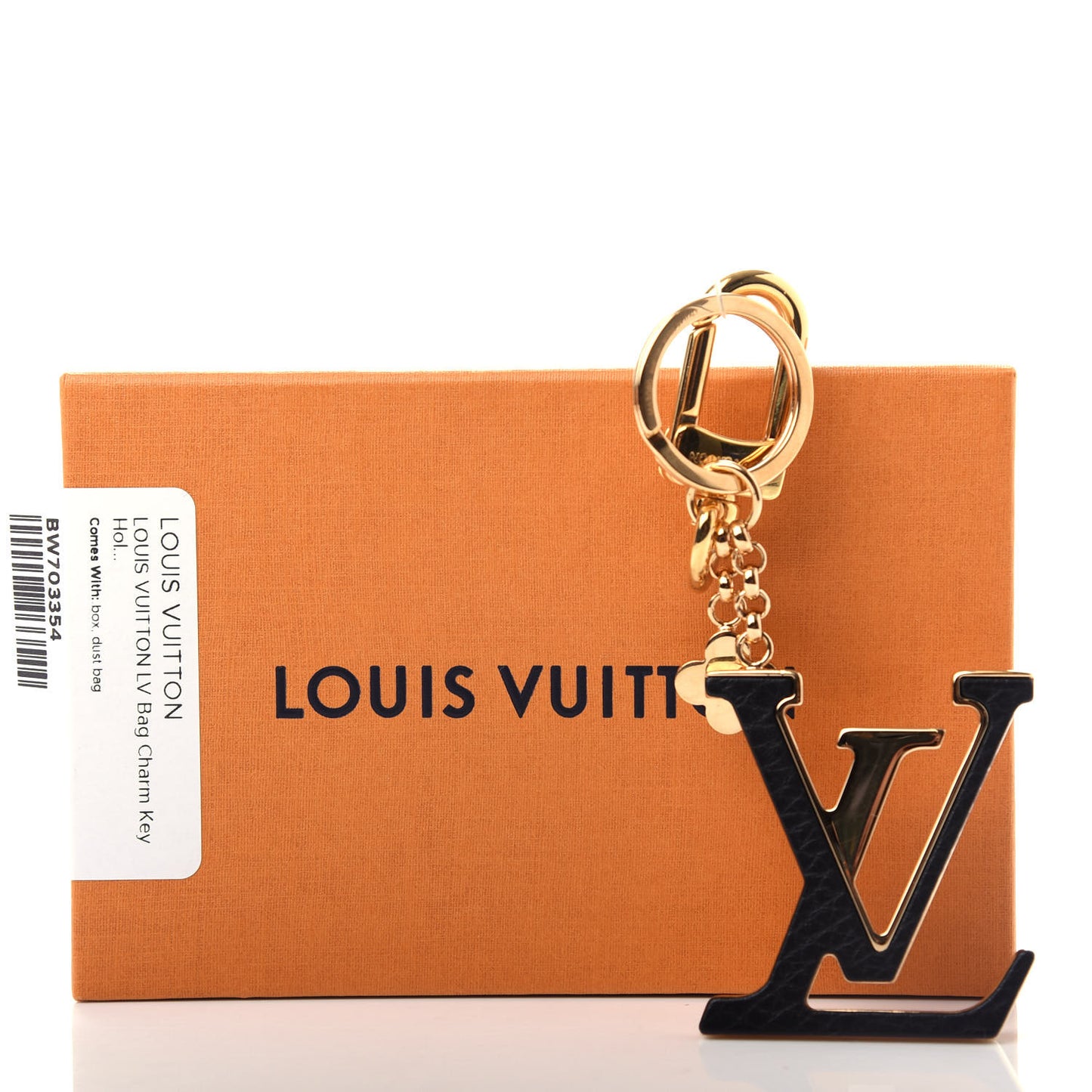 Metal Taurillon LV Capucines Bag Charm Key Holder Black