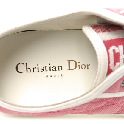 Christian Dior Denim Cannage Walk'N'Dior Low Top Sneakers 36.5 Pink 7 of 8