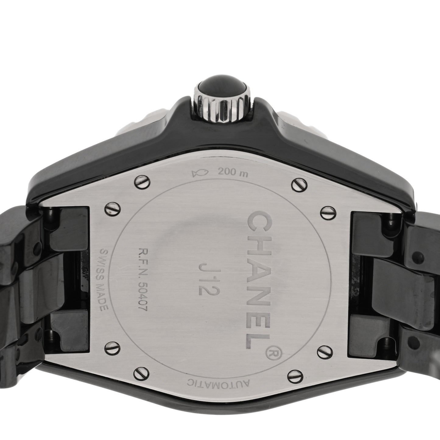 Stainless Steel Ceramic 38mm J12 Automatic Watch Black