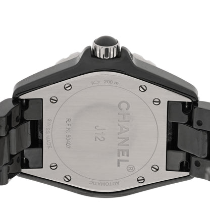 Chanel Stainless Steel Ceramic 38mm J12 Automatic Watch Black 4 of 5