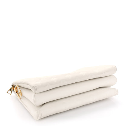 Louis Vuitton Lambskin Embossed Monogram Coussin PM Beige Cream 4 of 8