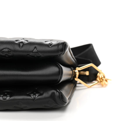 Louis Vuitton Lambskin Embossed Monogram Coussin PM Black 8 of 9