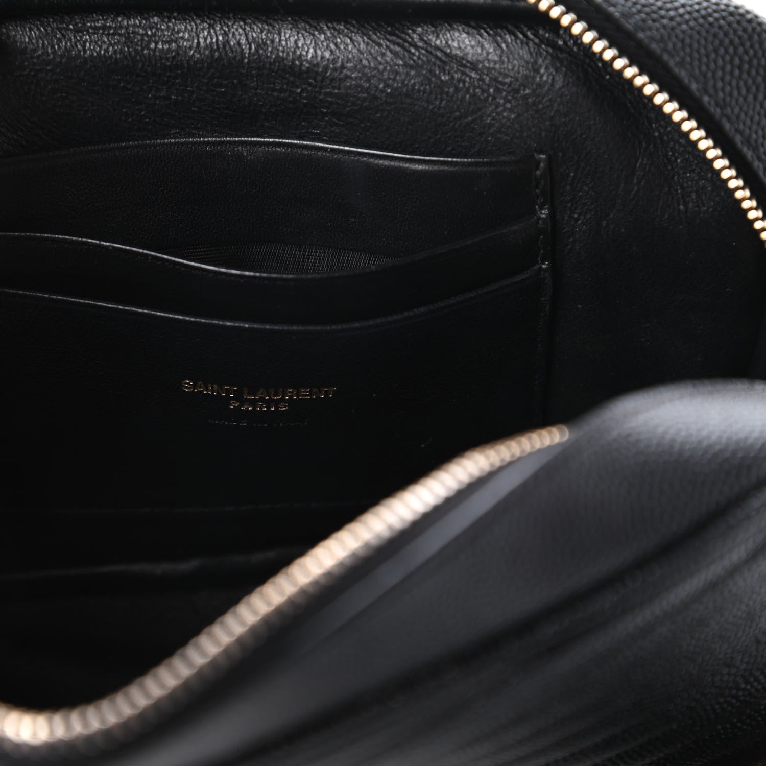 Saint Laurent Grain De Poudre Matelasse Monogram Mini Lou Camera Bag Black 8 of 10