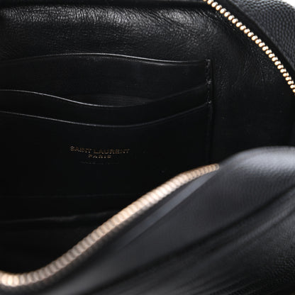 Saint Laurent Grain De Poudre Matelasse Monogram Mini Lou Camera Bag Black 8 of 10