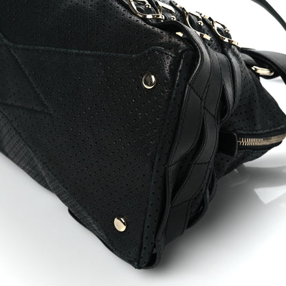 Jimmy Choo Calfskin Perforated Blythe L Tote Black 8 of 8