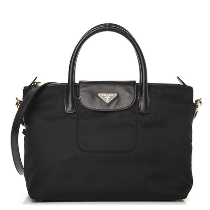 Prada Saffiano Tessuto Nylon Tote Nero Black 1 of 7
