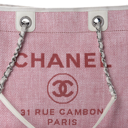 Chanel Canvas Small Deauville Tote Pink 16 of 16