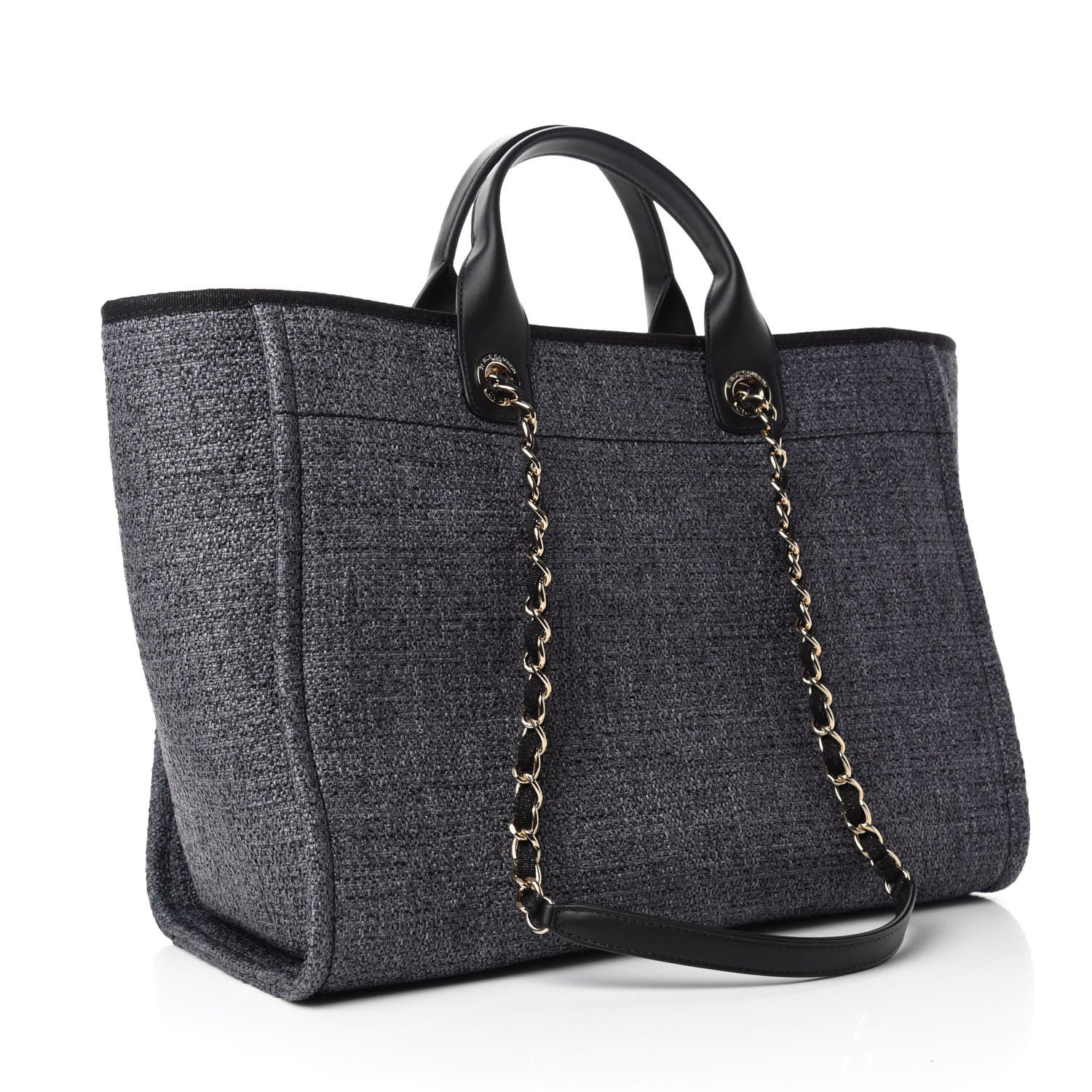 Chanel Lurex Boucle Medium Deauville Tote Black 3 of 11