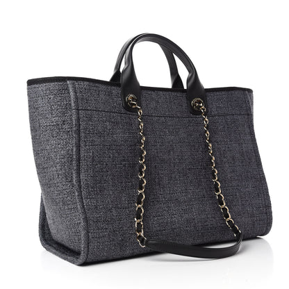 Chanel Lurex Boucle Medium Deauville Tote Black 3 of 11