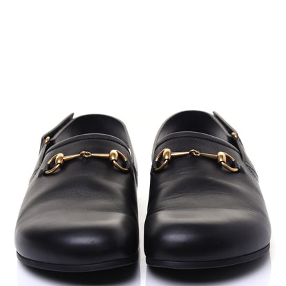 Gucci Calfskin Mens Horsebit River Slingback Slippers 10 Black 2 of 12
