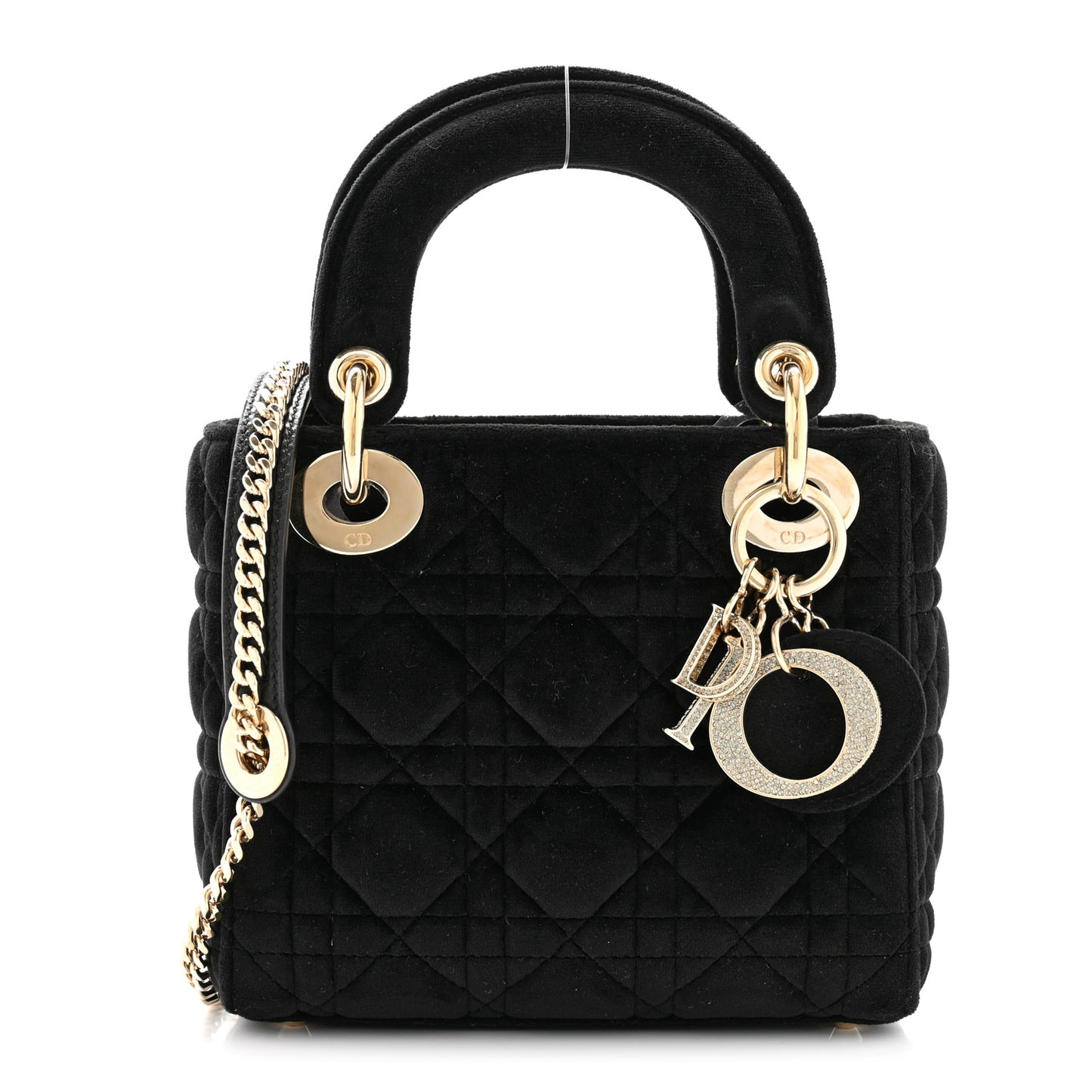 Velvet Mini Lady Dior Black