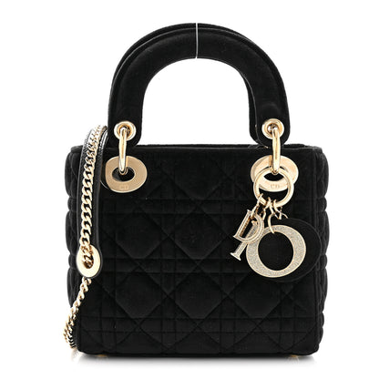 Christian Dior Velvet Mini Lady Dior Black 1 of 12
