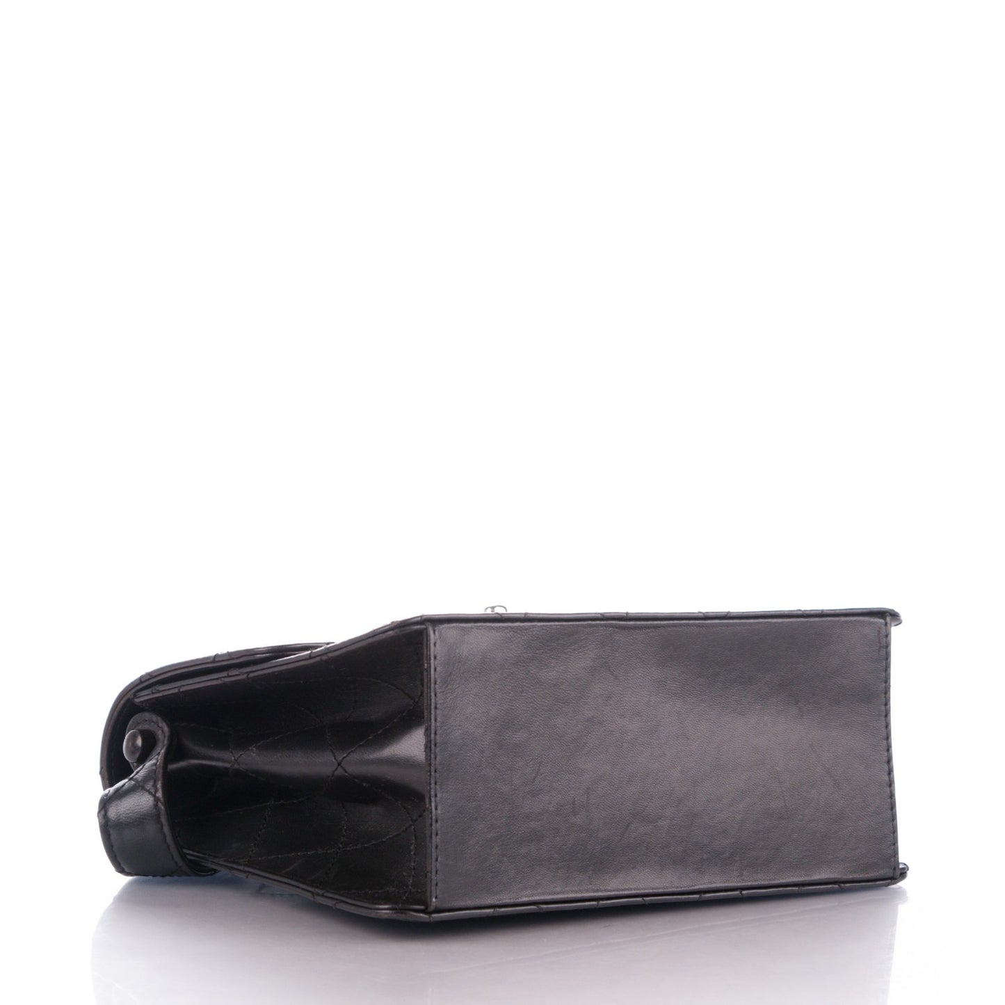 Calfskin Stitched Shoulder Bag Black