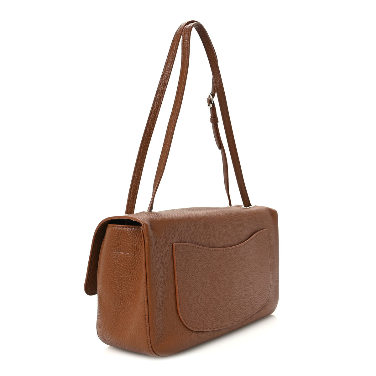 Grained Calfskin Small Souplissimo Maxi Flap Camel