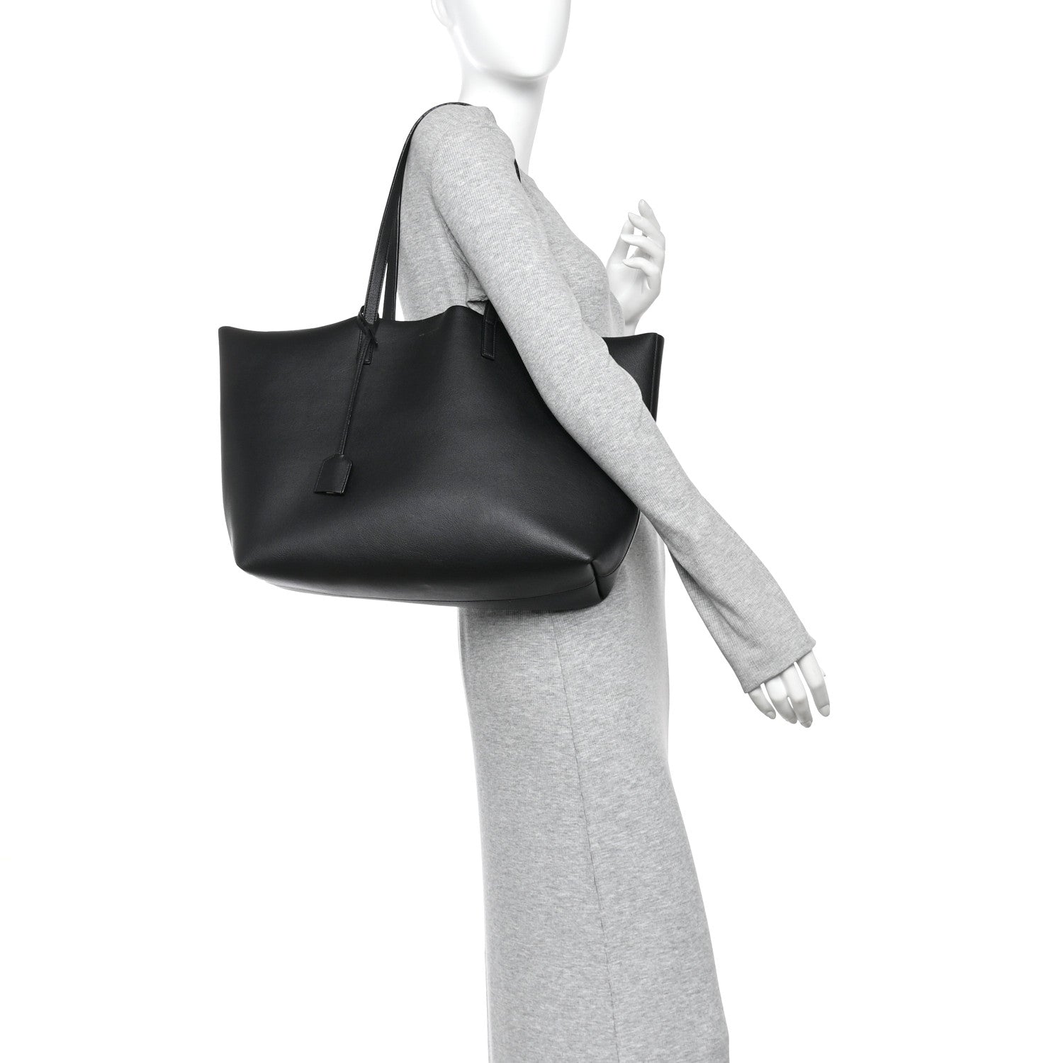 Saint Laurent Calfskin Large Shopping Tote Black 2 of 13