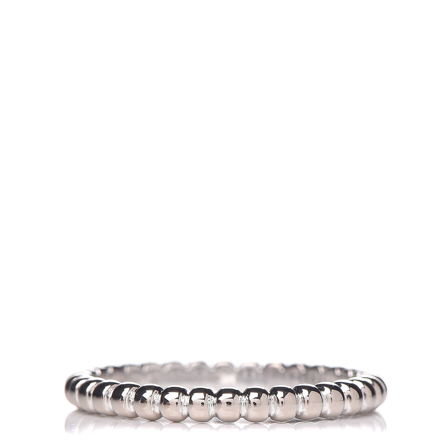 Van Cleef & Arpels 18K White Gold Small Perlee Ring 49 4.75 1 of 5