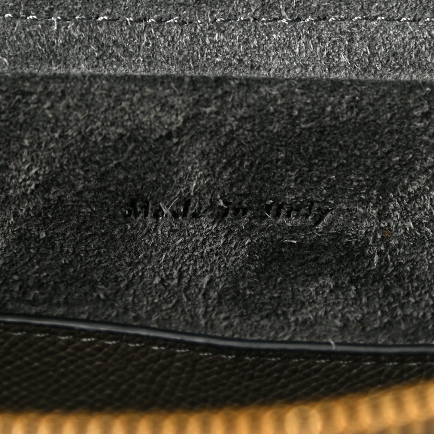 Grained Calfskin Micro Belt Bag Grey