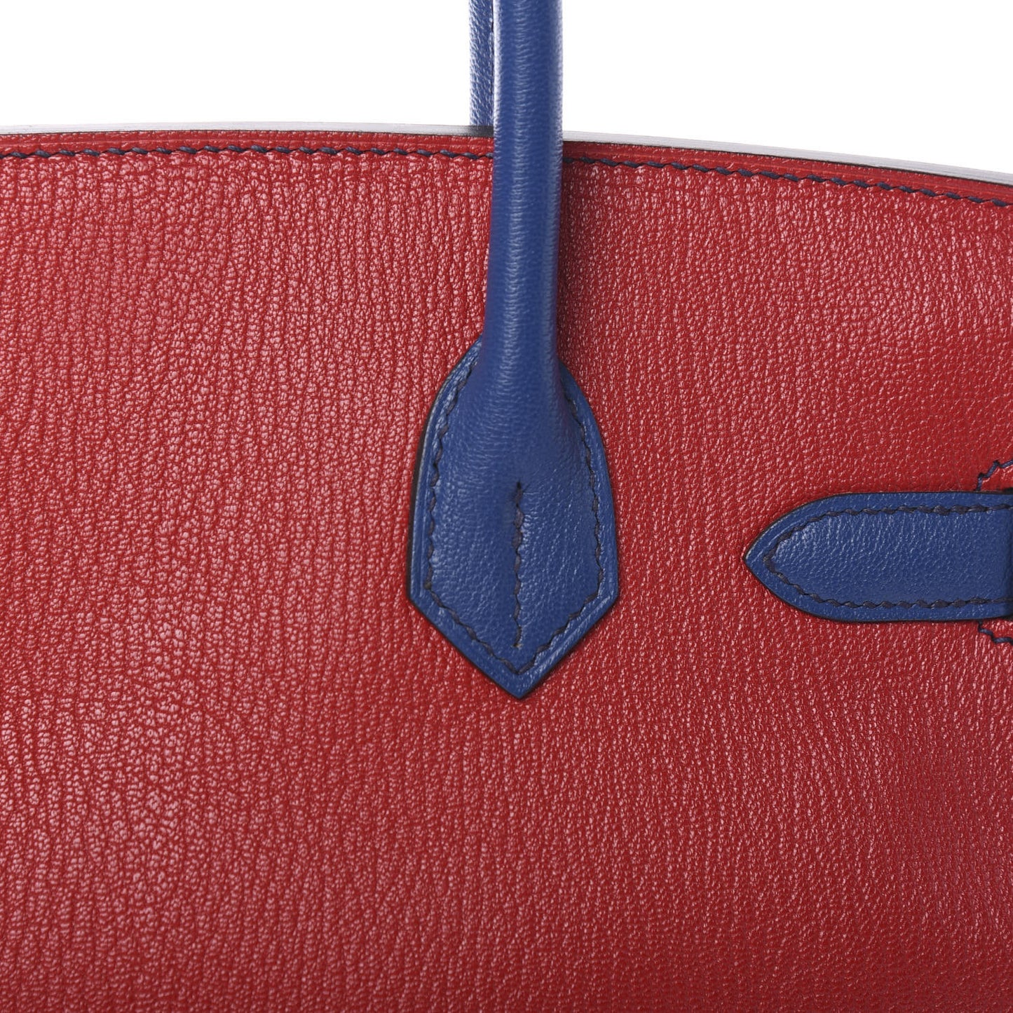 Chevre Mysore Horseshoe Birkin 30 Rouge Casaque Bleu Brighton