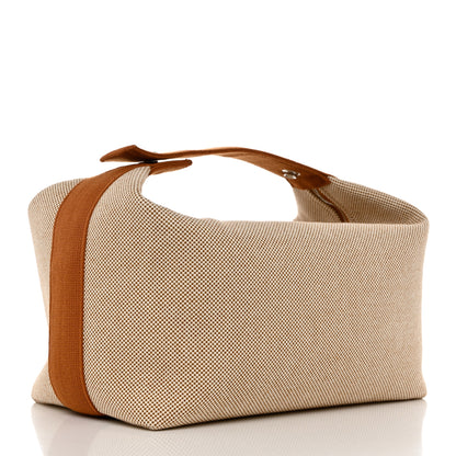 Hermes Canvas Large Bride-A-Brac Cabriole Case Biscuit 3 of 9