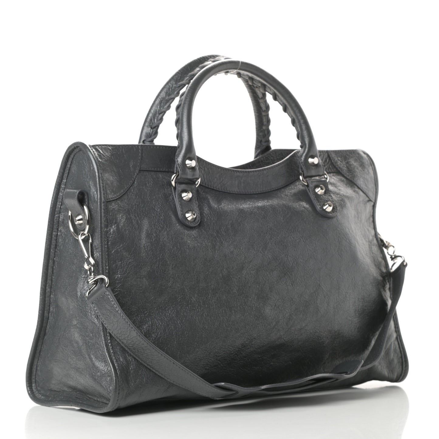Agneau Classic Silver Hardware City Gris Fossile