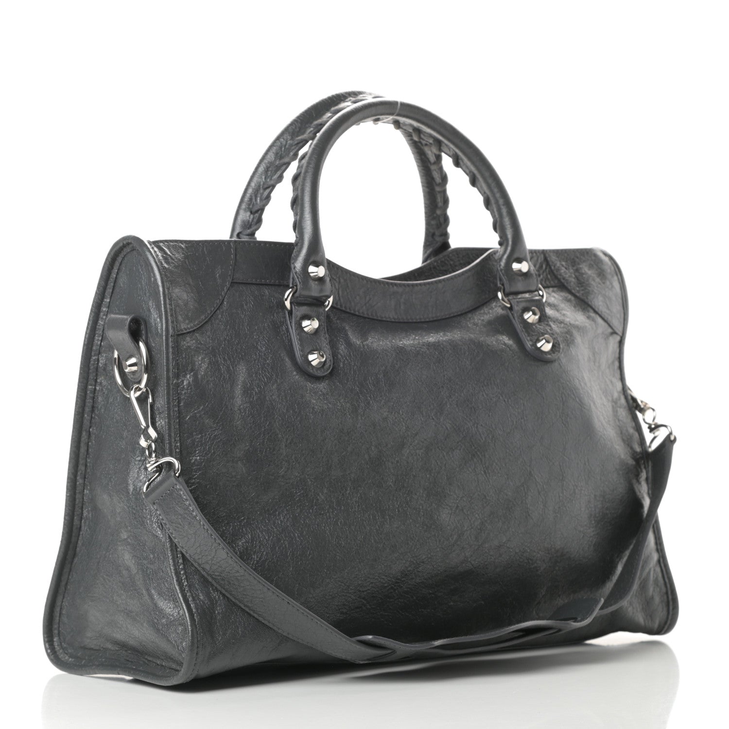 Balenciaga Agneau Classic Silver Hardware City Gris Fossile 3 of 10