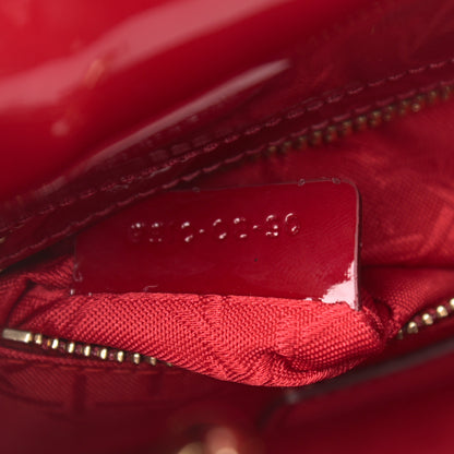 Christian Dior Patent Cannage Mini Lady Dior Red 7 of 11