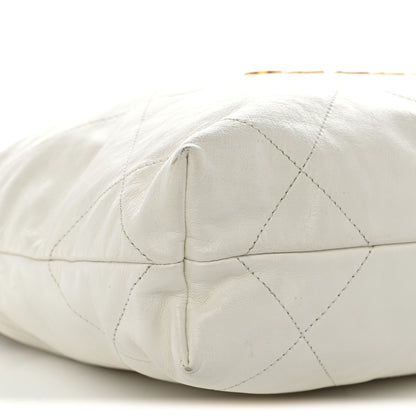 Chanel Shiny Calfskin Quilted Small Chanel 22 White 10 of 13