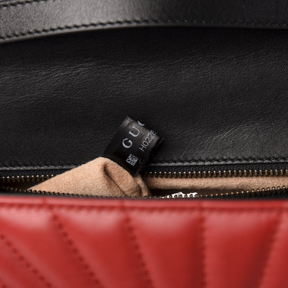 Gucci Calfskin Bamboo Trapuntata Queen Margaret Top Handle Bag Blue Agata Hibiscus Red Mystic White Sugar Pink 8 of 12