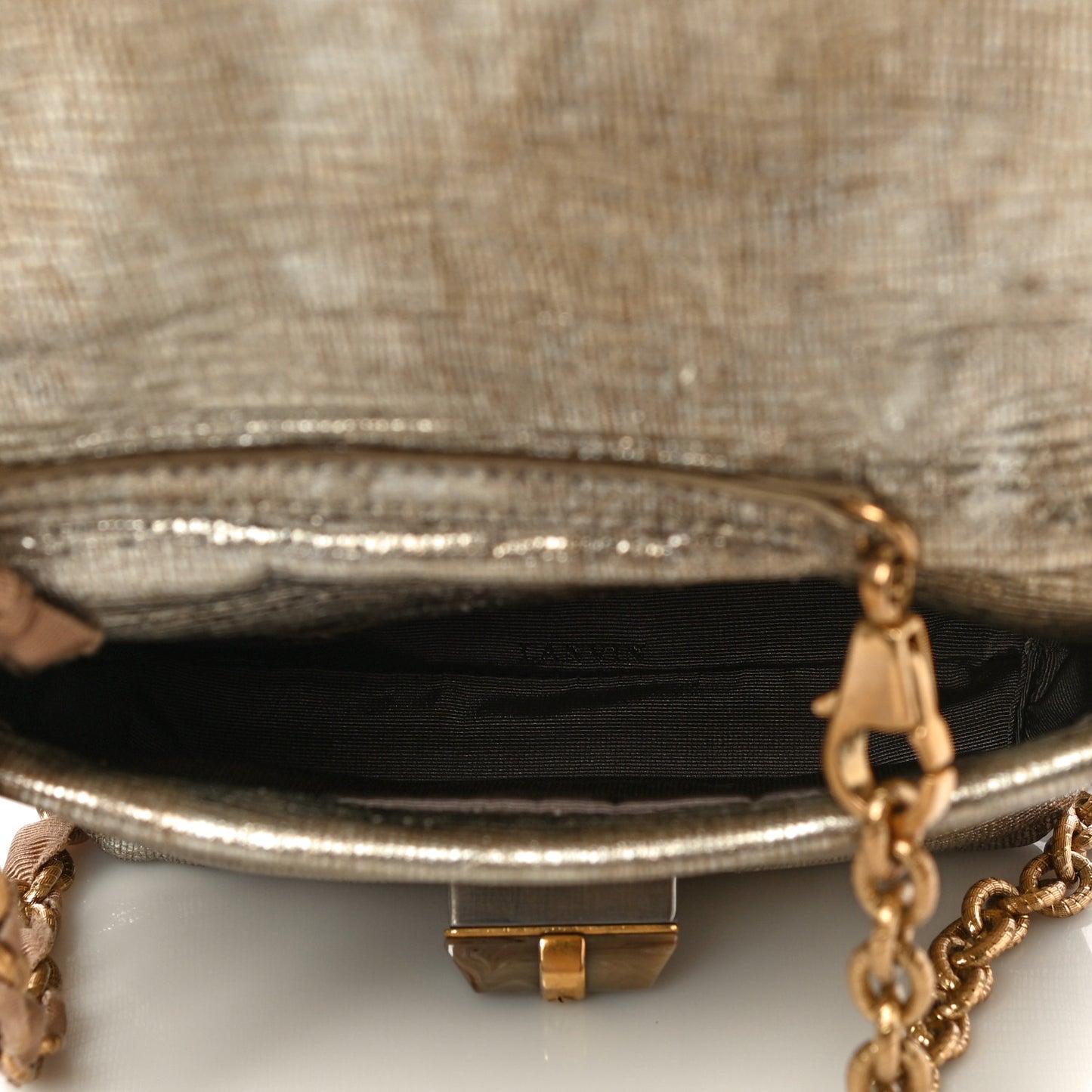 Metallic Lambskin Mini Happy Pop Crossbody Gold