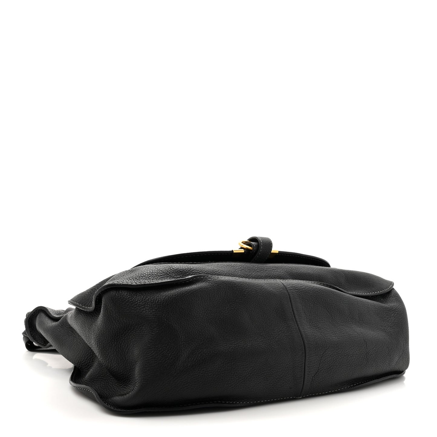 Calfskin Large Marcie Satchel Black