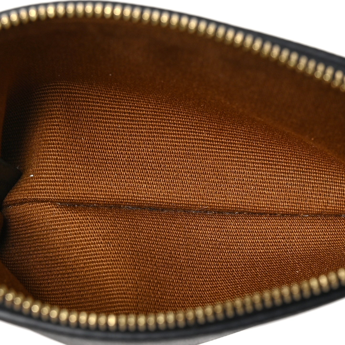 Triomphe Canvas Coin and Card Pouch With Hook Black
