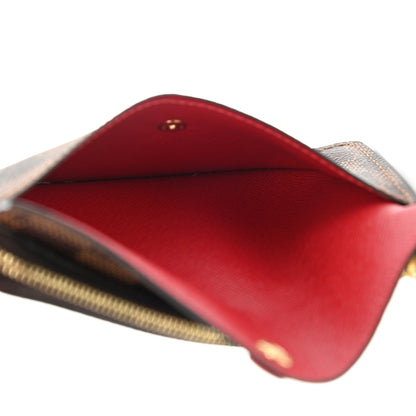 Louis Vuitton Damier Ebene Recto Verso Card Holder Red 8 of 10