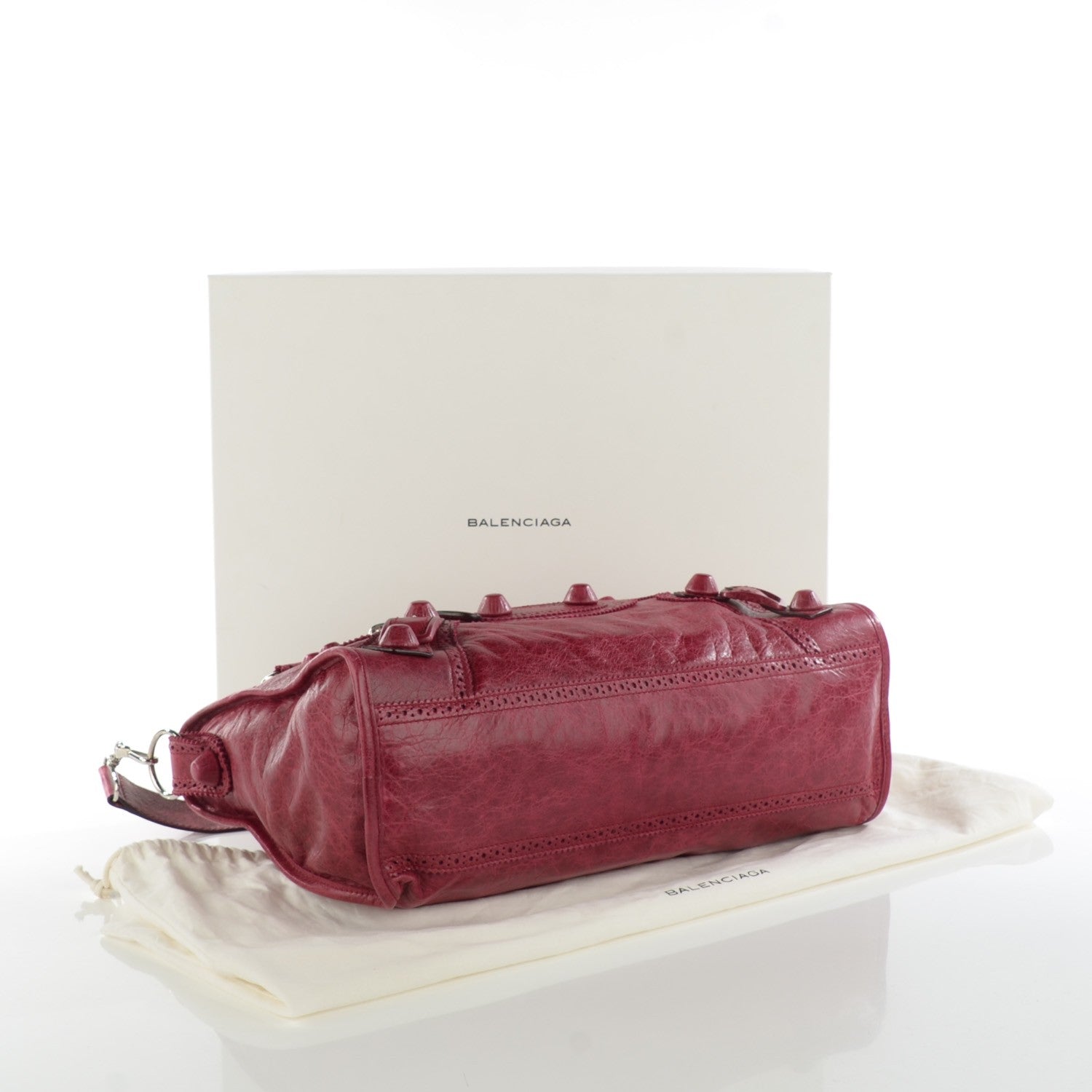 Balenciaga Agneau Giant Brogues Hardware City Pourpre 4 of 8