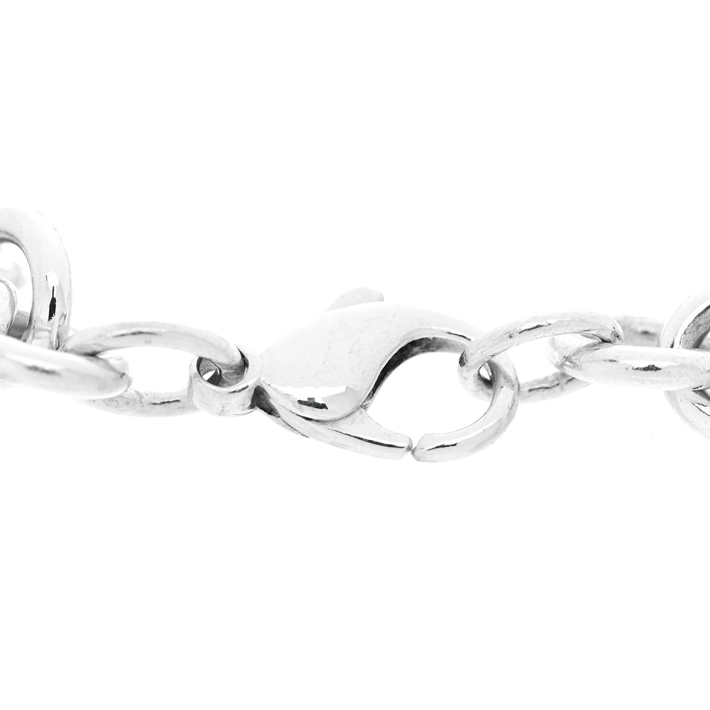 Sterling Silver Heart Tag Charm Bracelet
