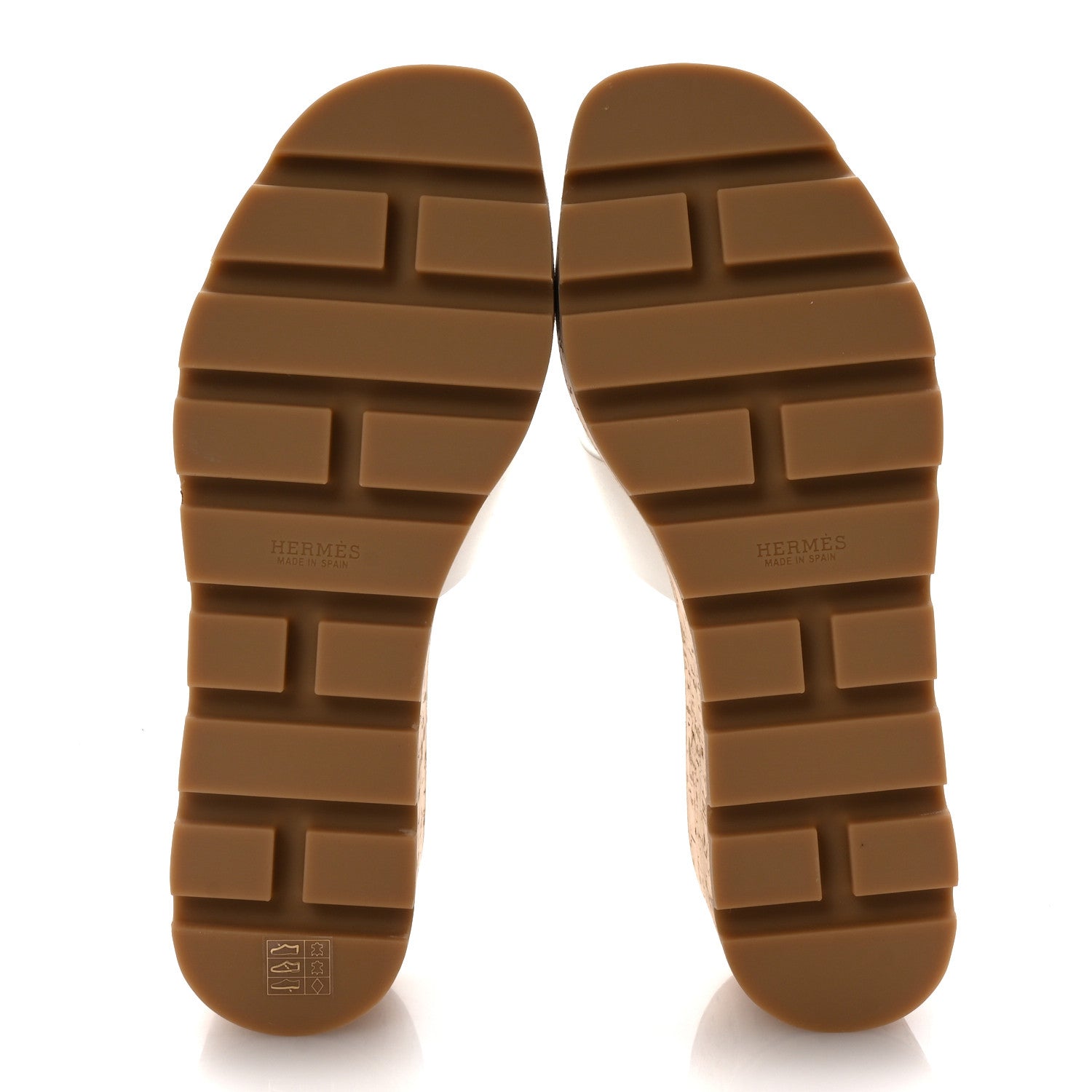 Hermes Calfskin Cork Eze 30 Sandals 37 White 6 of 10