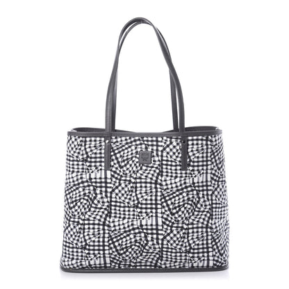 MCM Visetos Medium Reversible Shopper Tote Phantom Grey 2 of 13