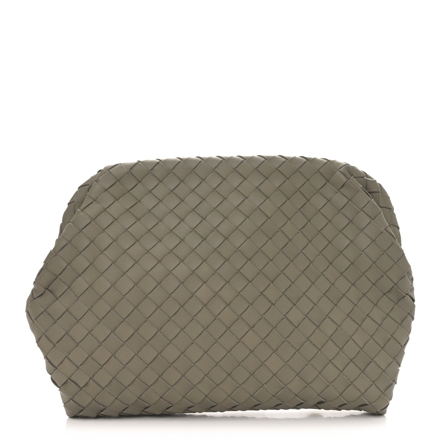 Nappa Intrecciato Clutch Limestone