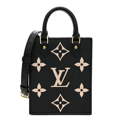 Louis Vuitton Empreinte Monogram Giant Petit Sac Plat Black Beige 1 of 10