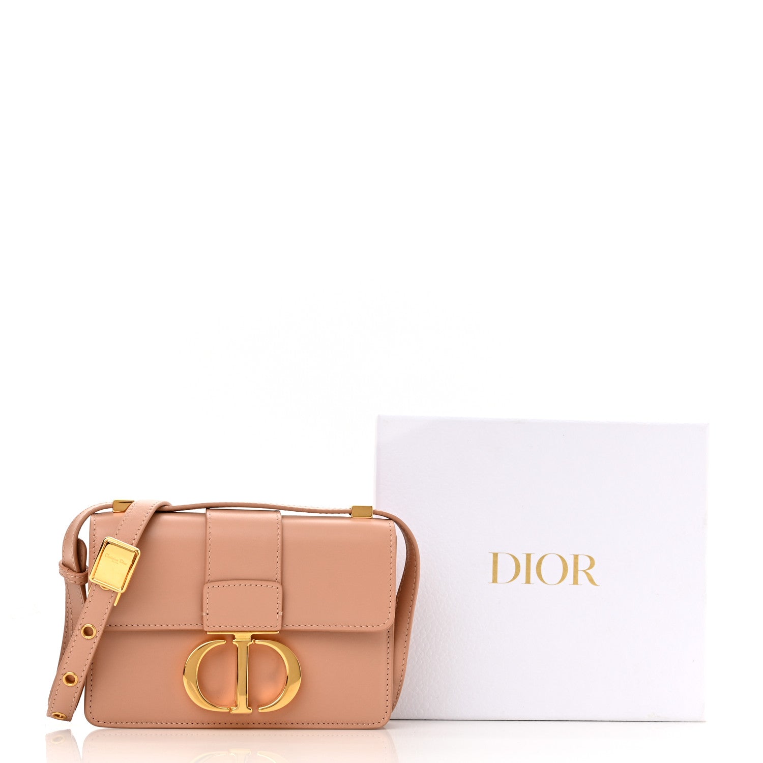 Christian Dior Box Calfskin Micro 30 Montaigne Flap Bag Rose Des Vents 10 of 10