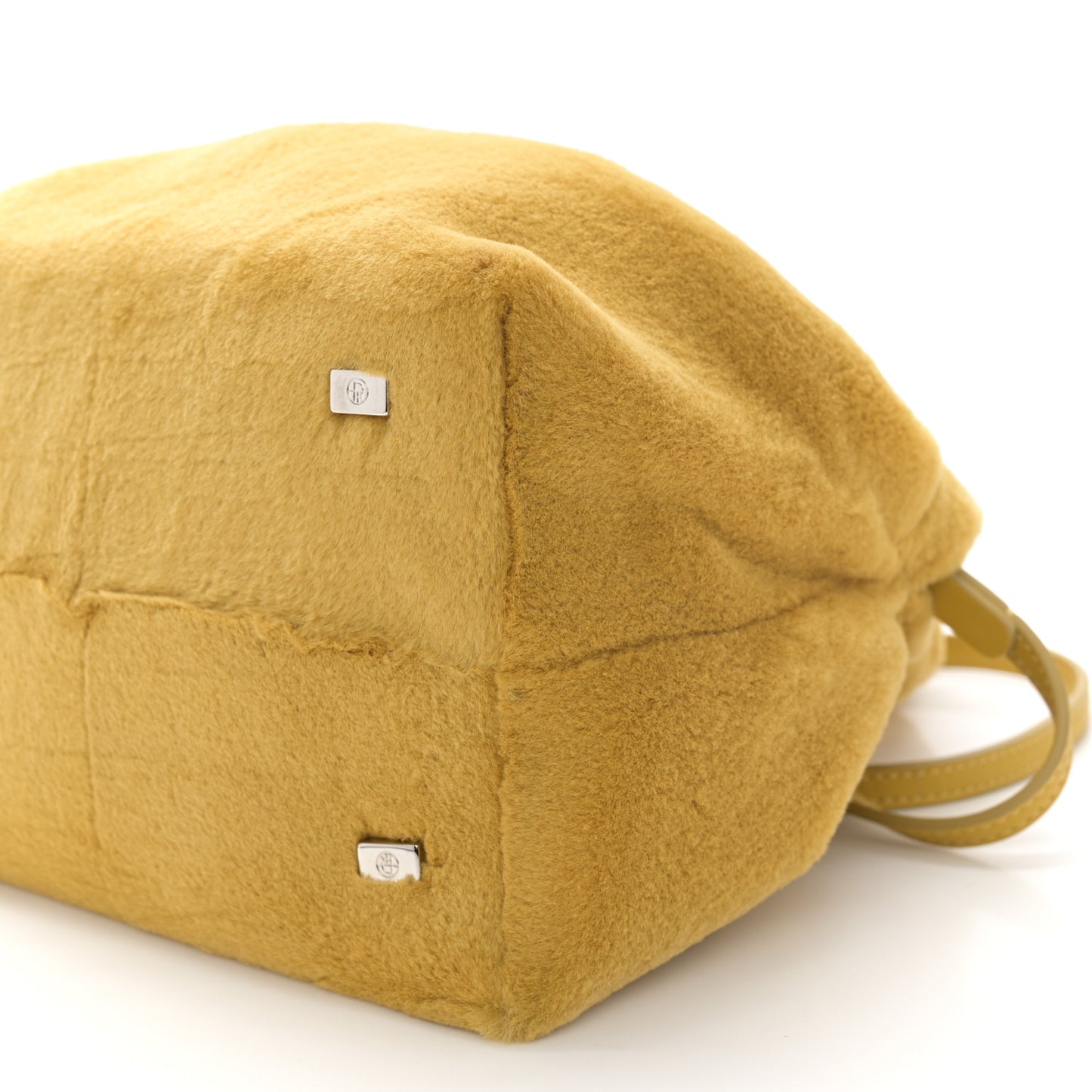 Mink Fur Small Double Circle Bag Yellow