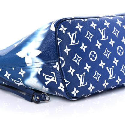 Louis Vuitton Monogram Escale Neverfull MM Blue 9 of 14
