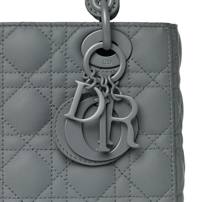 Christian Dior Ultra Matte Calfskin Cannage Small My ABCDior Lady Dior Grey Stone 8 of 16